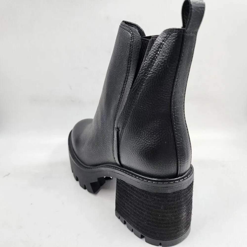 MIA Black Platform Lug Heel Chelsea Boots - Picture 10 of 10
